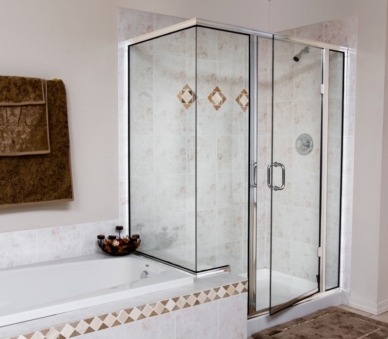 custom shower glass bathroom room scene