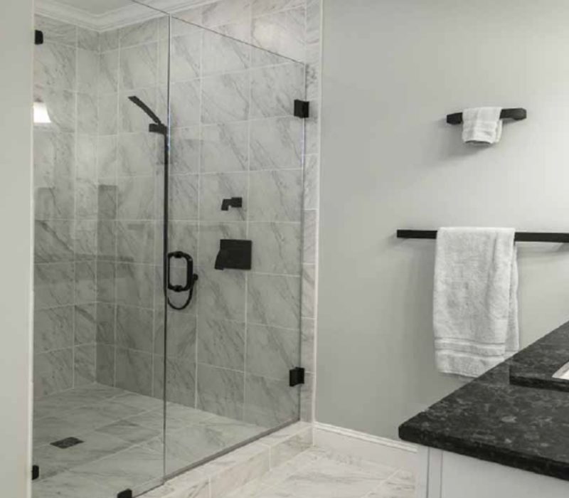custom shower glass bathroom room scene