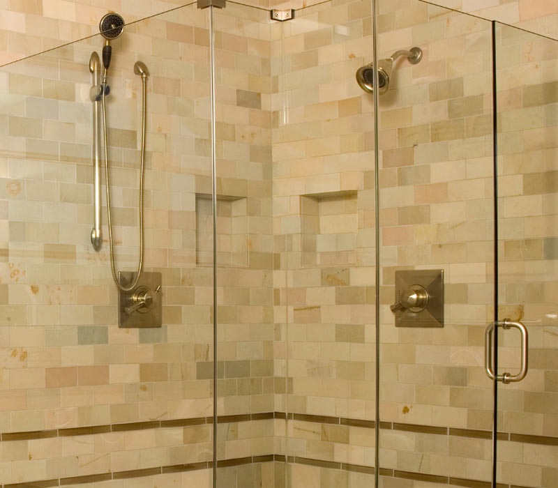 custom shower glass bathroom room scene