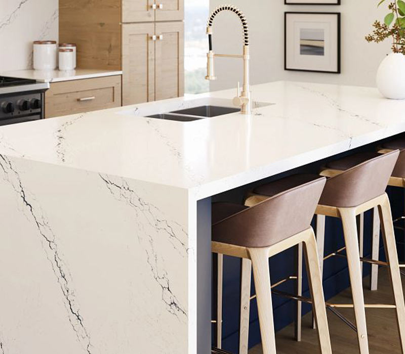 custom kitchen stone countertop room scene